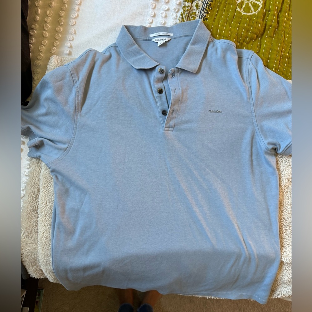 Men’s L blue Calvin Klein polo shirt